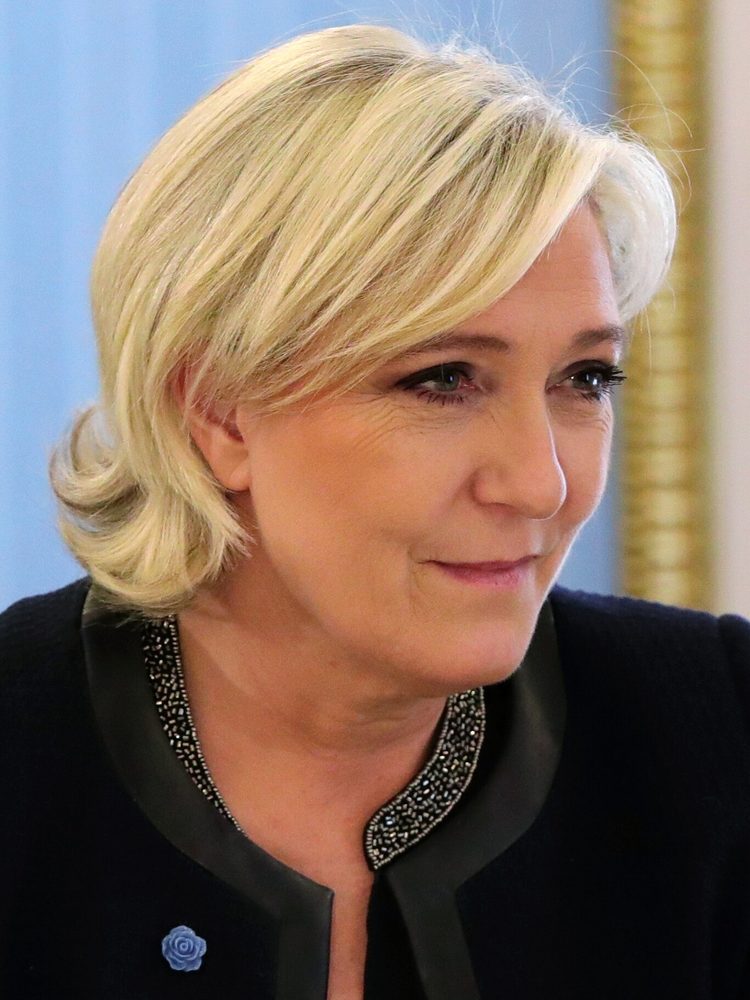 Marine Le Pen, president of the Rassemblement National group