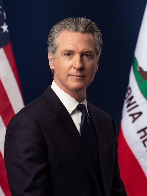 Official portrait of Governor Gavin Newsom